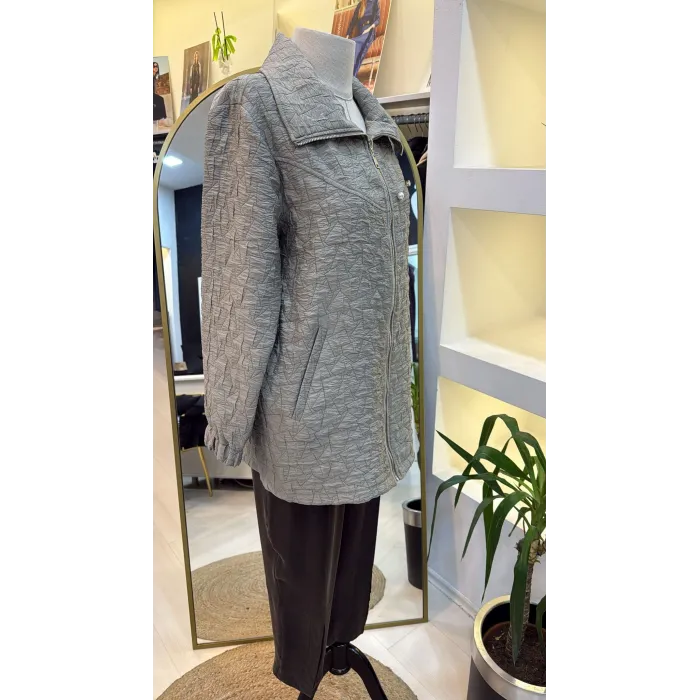 Nuss 6040 Kare Densenli Yaka Broşlu Kap HAKİ