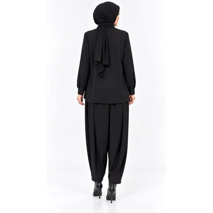 Nuss Pantolonlu Takım 1071 siyah