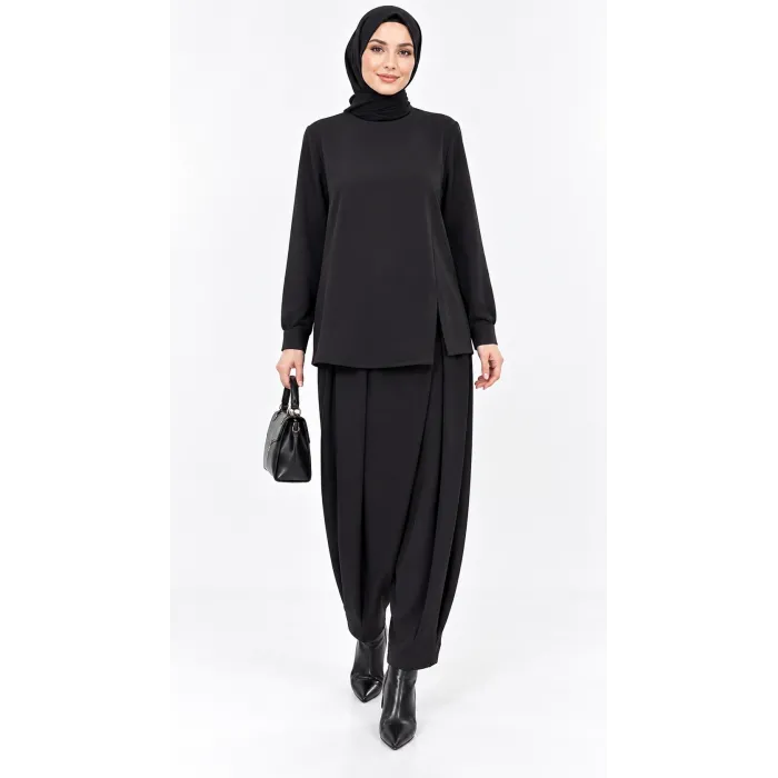 Nuss Pantolonlu Takım 1071 siyah