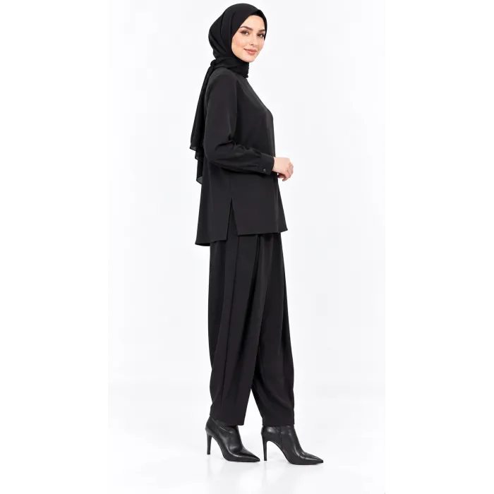 Nuss Pantolonlu Takım 1071 siyah