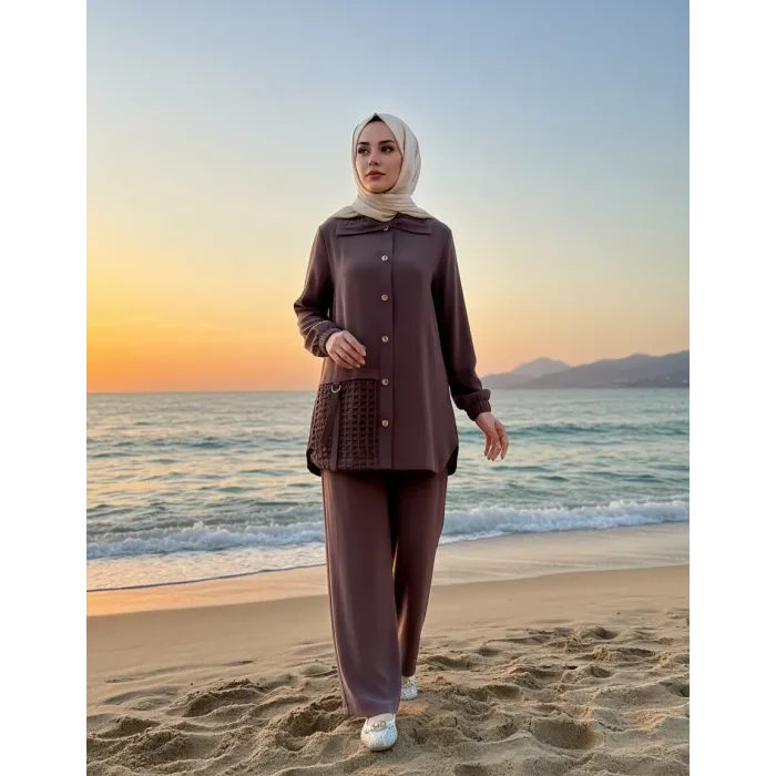Nuss PANTOLONLU Takım Kahve 1068