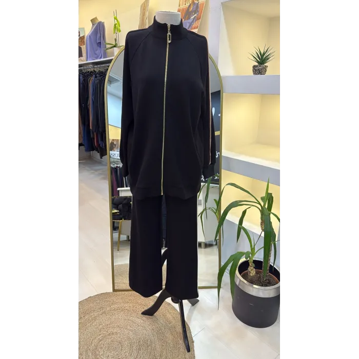 Nuss Şerit desenli spor takim 1039 siyah