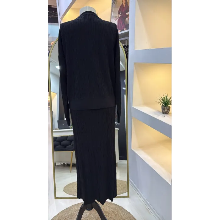 nuss triko etekli takim siyah 702