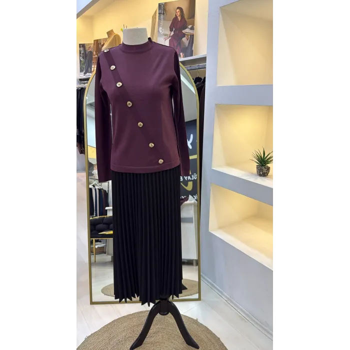nuss triko tunik bordo 206