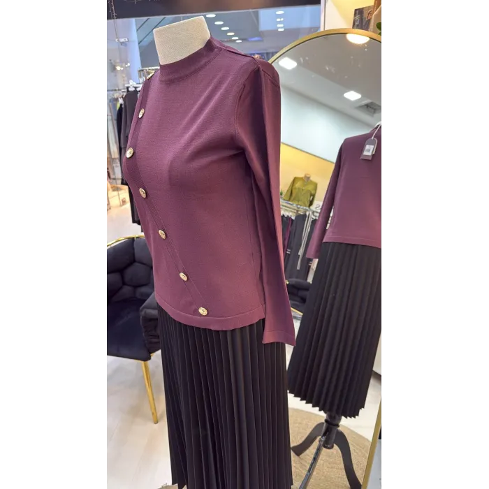 nuss triko tunik bordo 206