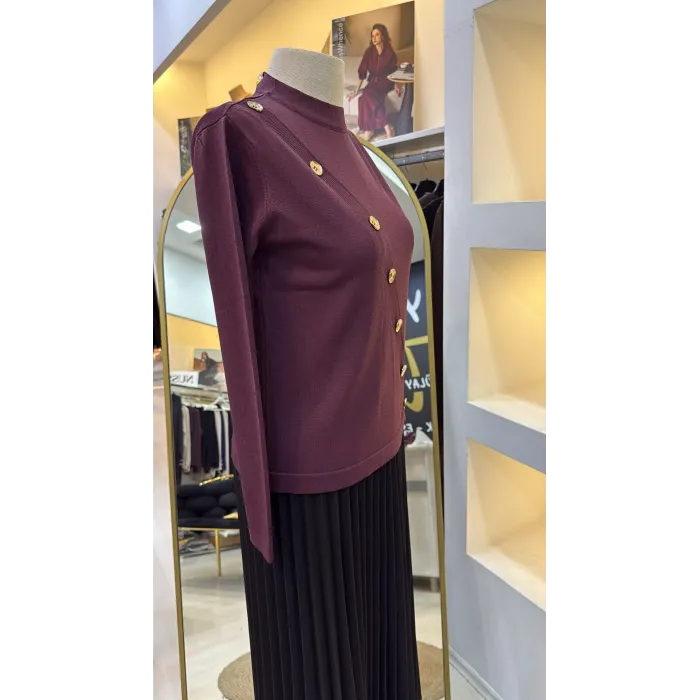 nuss triko tunik bordo 206