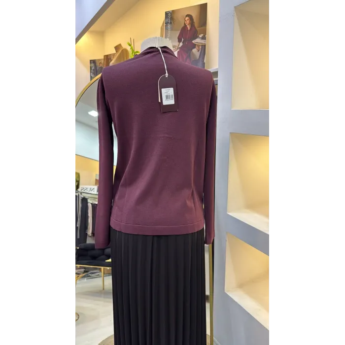 nuss triko tunik bordo 206