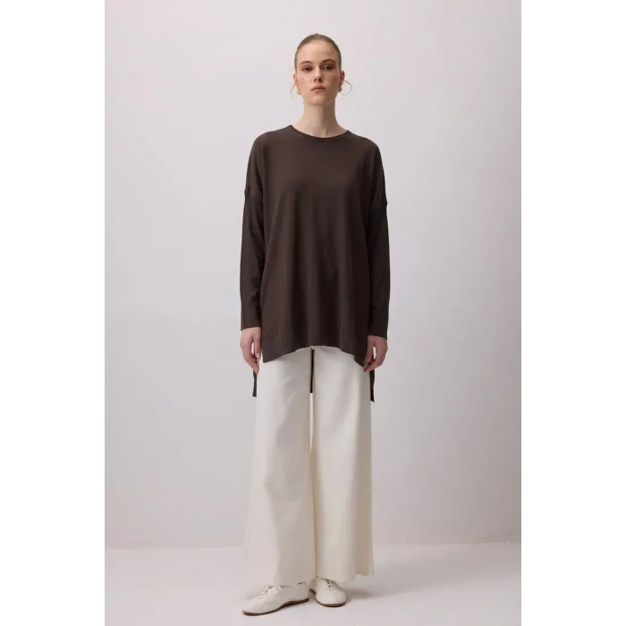nuss triko tunik kahve k116