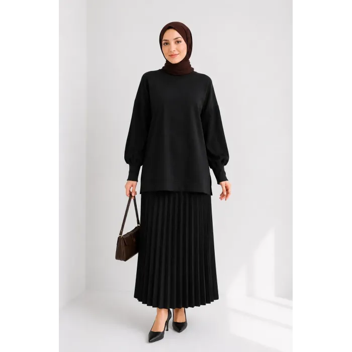 nuss triko tunik siyah 116