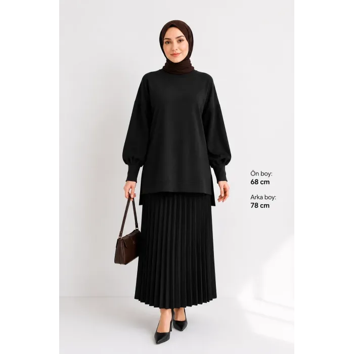 nuss triko tunik siyah 116