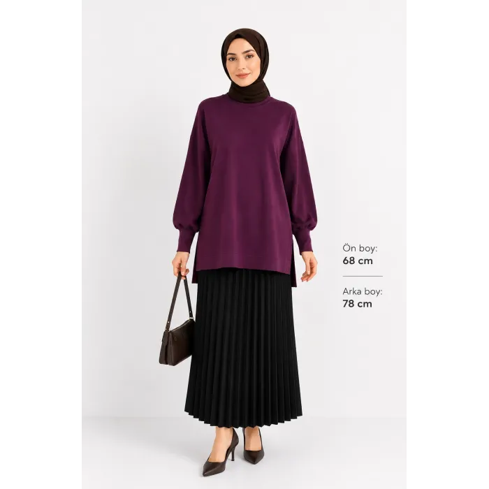 nuss triko tunik vişne k116