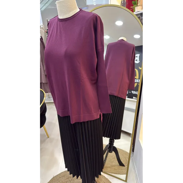 nuss triko tunik vişne k116