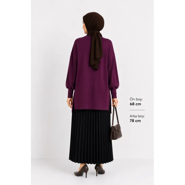 nuss triko tunik vişne k116