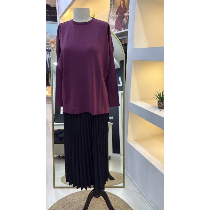 nuss triko tunik vişne k116
