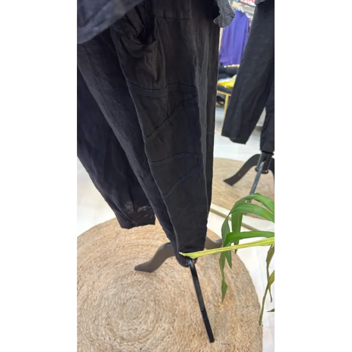 PURO LİNO %100 KETEN TAKİM SİYAH