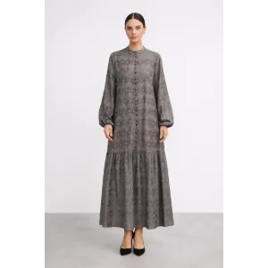 NUSS CUPRA İPEK ELBİSE 2026 VİZON