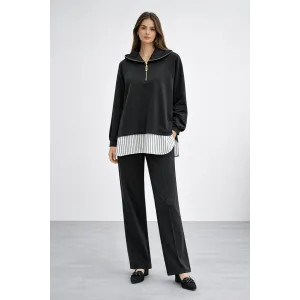 Nuss 1075 Pantolonlu Takım - SİYAH