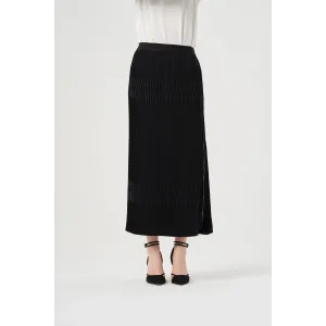 Misswhence Piliseli Yandan Fermuarlı Etek siyah 39921