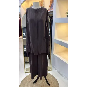 Misswhence Ceket Pantolon üçlu Takım 39208 kahve