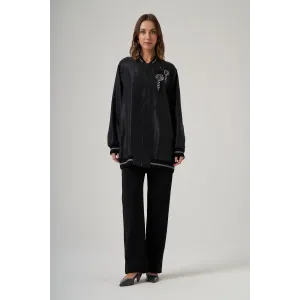 Nuss 6038 Ön Taş İşlemeli Kap siyah