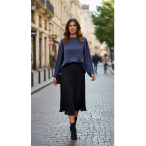 Misswhence İpek Bluz 39023 LACİVERT