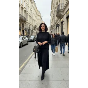 Nuss Desen Detay Etekli Takım - 1058 kahve