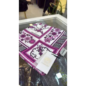 IMANNOOR çiçek desenli ekru fuşya eşarp 231 4016