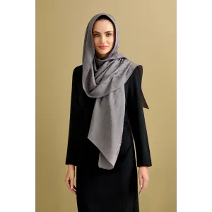 İmannoor Dama Desen Anrasit  Naia Pamuk Şal 70x200 241-3001-034
