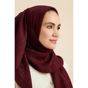 İmannoor İman Kare Bordo Naia Pamuk Şal  241-3007-023