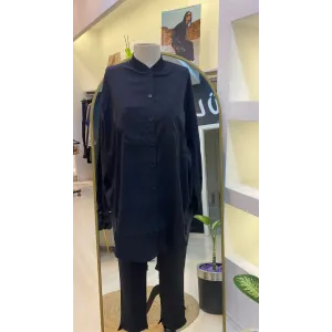 İNVEE CEP DATAYLİ GOMLEK SİYAH 7021