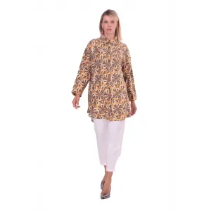 invee çicek desenli gomlek 7155 sari