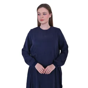 İNVEE ELBİSE MODAL KUMAS DOKUMLU 7013 LACİVERT