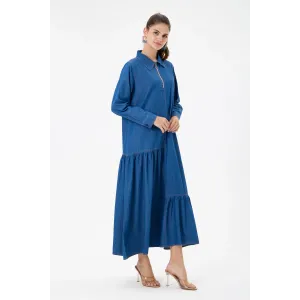 invee Kot Elbise 7162 LACİVERT