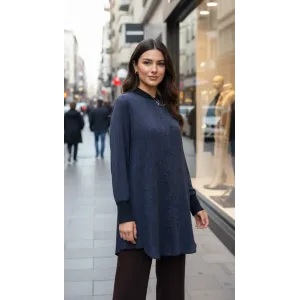 invee modal kumaş tunik 7254 lacivert