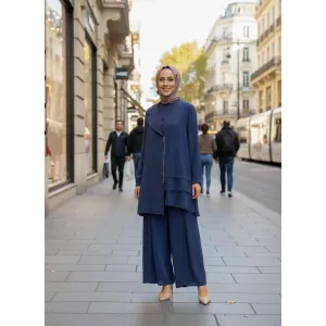 Misswhence Ceket Pantolon Takım İndigo 37205