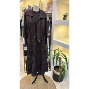 Misswhence ceketli ikili elbise 38807 kahve