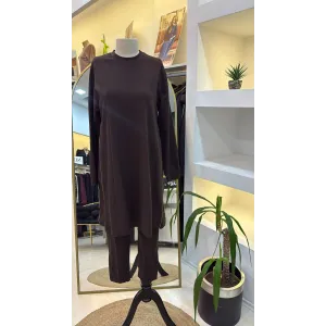 Misswhence Fermuar Detaylı Tunik 38020 KAHVE