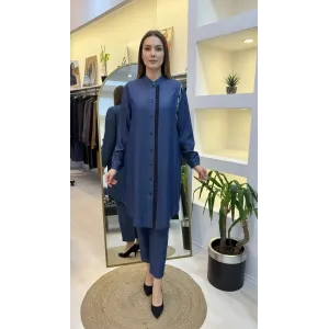 MİSSWHENCE KOT Gömlek Takım 37307 LACİVERT