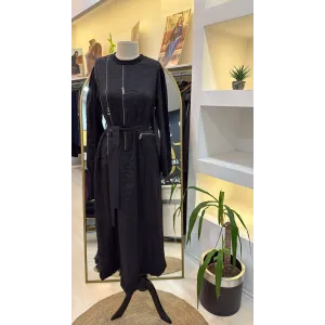 Misswhence Tafta Crush Elbise 38804 SİYAH