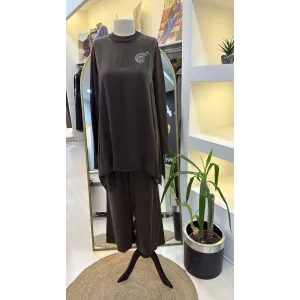 Nuss 1033 Cupra İpek Takım - KAHVE