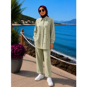 Nuss 1064 PANTOLONLU Takım - AÇİK YEŞİL