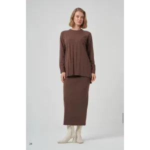 Nuss 1350 Kazayağı Merserize Etekli Takım kahve