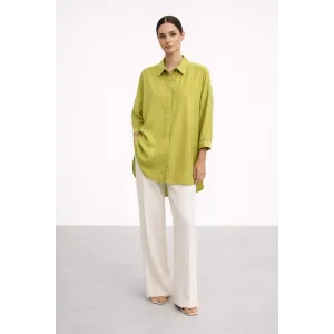 Nuss 3001 Oversize Basic Gömlek OLİVE