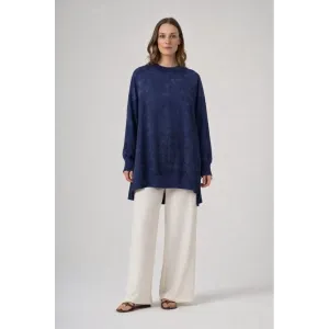Nuss 3013 Jakar Detay Tunik - lacivert