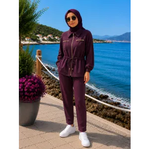Nuss Pantolonlu Takım 1049 bordo