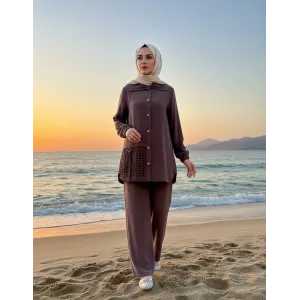 Nuss PANTOLONLU Takım Kahve 1068