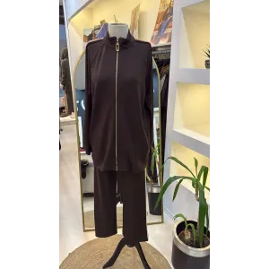 Nuss Şerit desenli spor takim 1039 kahve