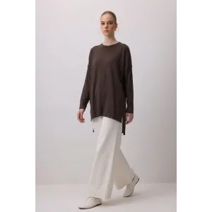 nuss triko tunik kahve k116