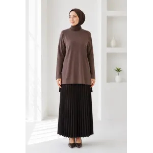nuss triko tunik kahve k116