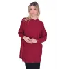 İnvee Omzu Şifonlu Tunik 6250 BORDO